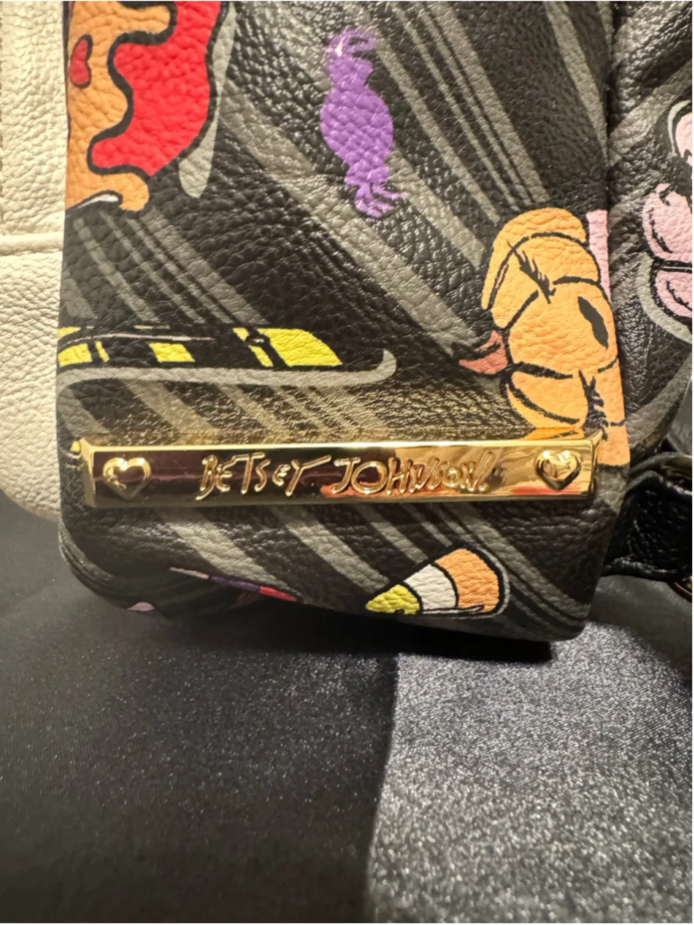 RARE Betsey Johnson Kitsch Halloween Vampire Dog Mini Backpack Spooky
